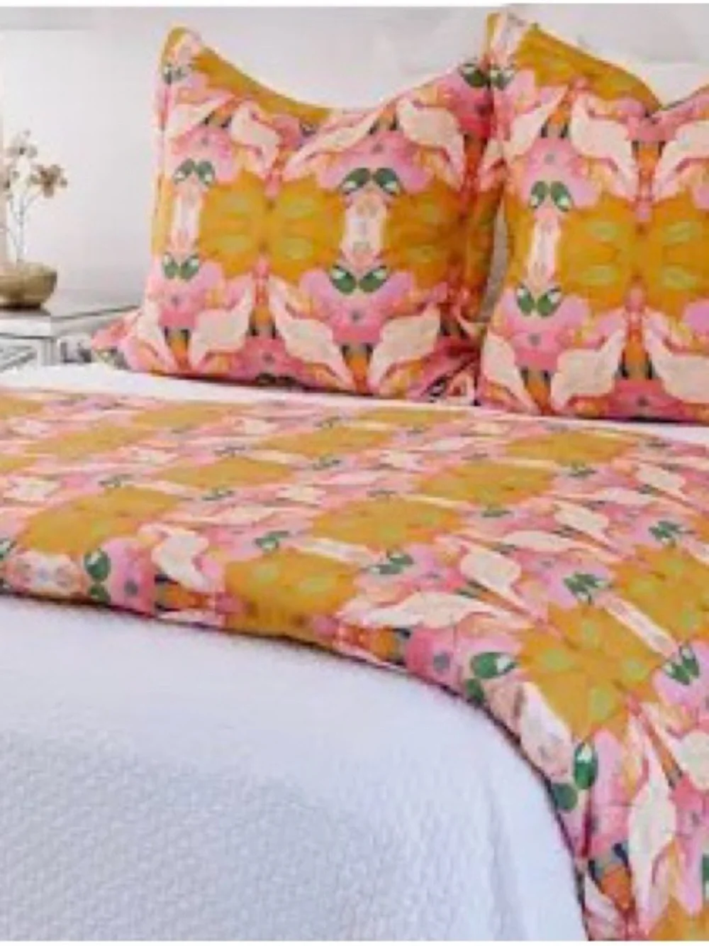 Laura Park Designs Pair of Marigold pattern Standard Linen Cotton Shams